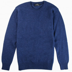 Pull Lambswool Col Rond Bleu Celtic Alliance