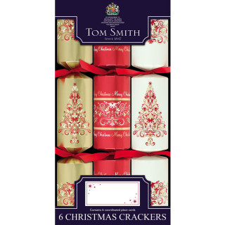 Tom Smith Party Crackers Red & Gold x6