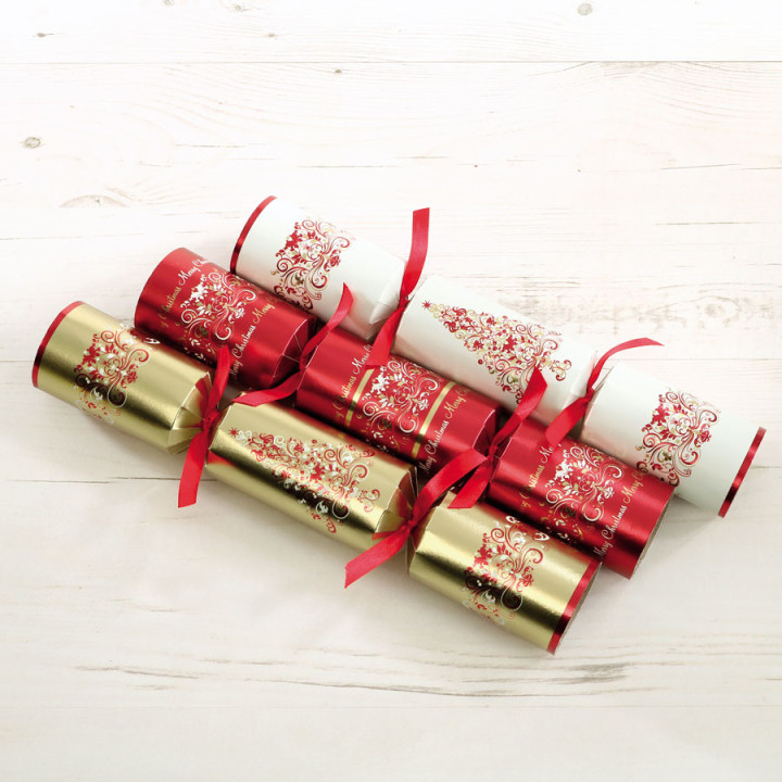 Tom Smith Party Crackers Red & Gold x6
