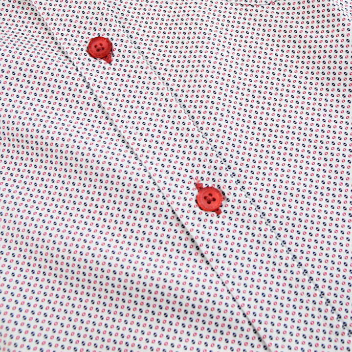 Out Of Ireland Printed Graphic Shirt Red and Navy