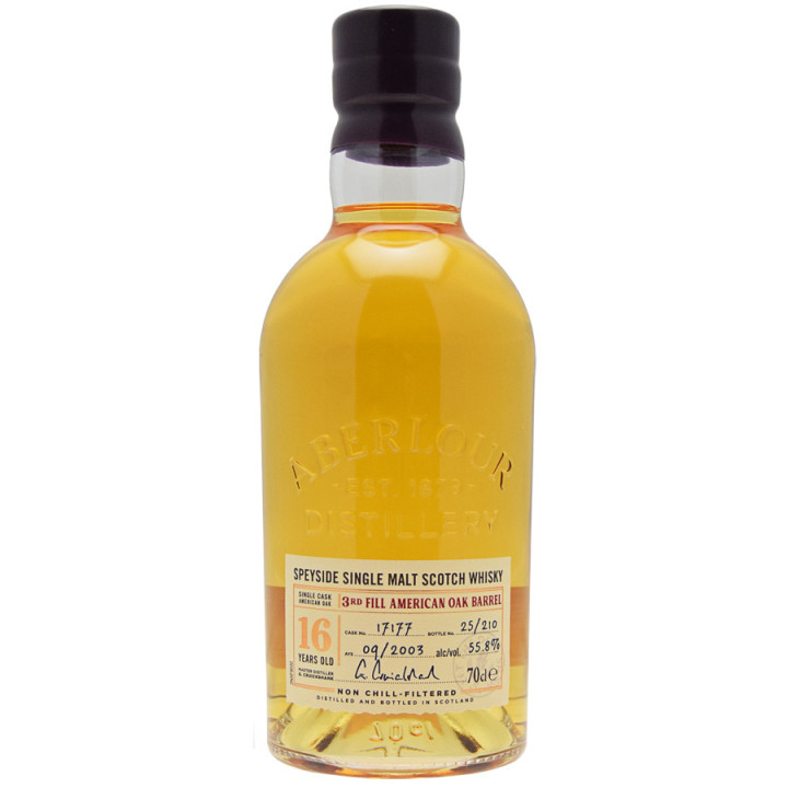 Aberlour 16 Years Old 3rd Fill American Oak Barrel 70cl 55.8°