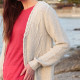 Out of Ireland Recycled Cotton Beige Cardigan