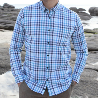Chemise Vichy Colorée Bleu et Turquoise Out Of Ireland