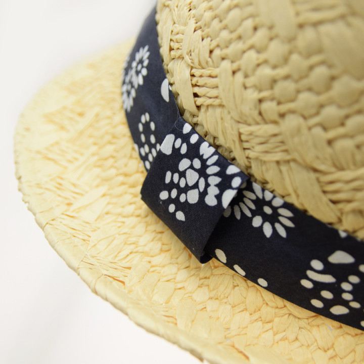 Out Of Ireland Natural Hat Flower Ribbon