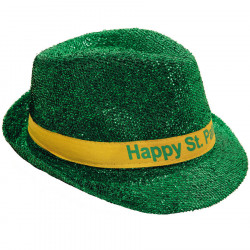 Chapeau panama vert bandeau St patrick