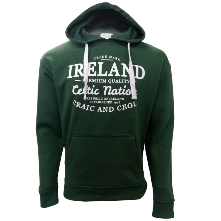 Sweat Capuche Ireland Vert Foncé