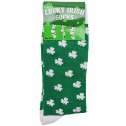 Green Clover White Socks