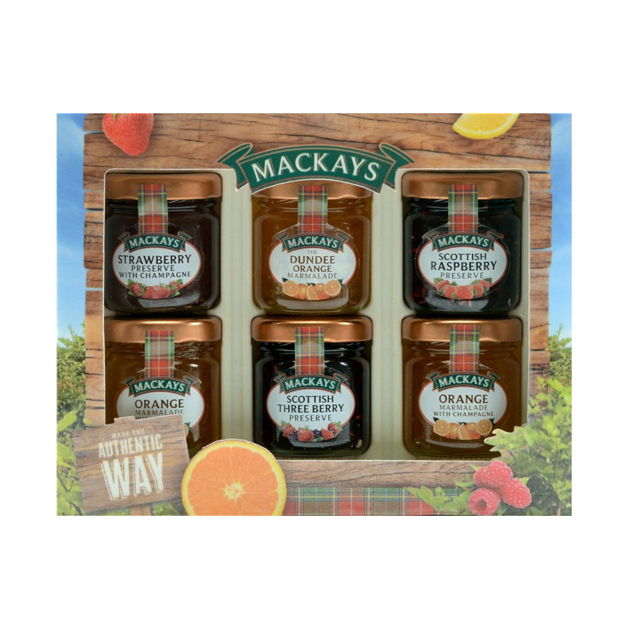 Mini Jam & Marmalade Taster Pack 6 x 42g Jams Le Comptoir Irlandais