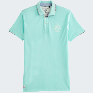 Black Wellis Mint Short Sleeve Polo Shirt