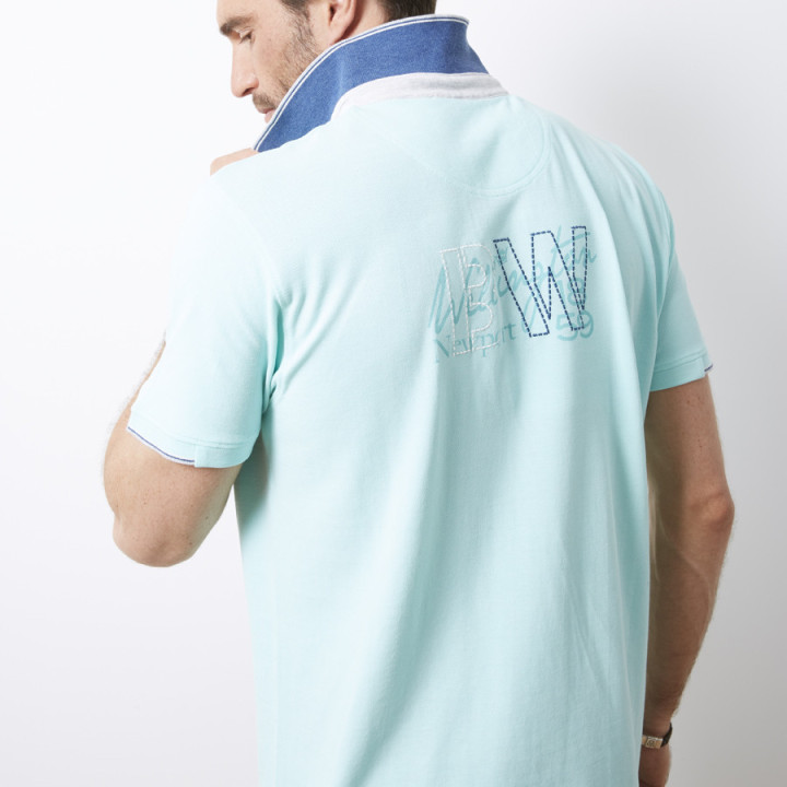 Black Wellis Mint Short Sleeve Polo Shirt