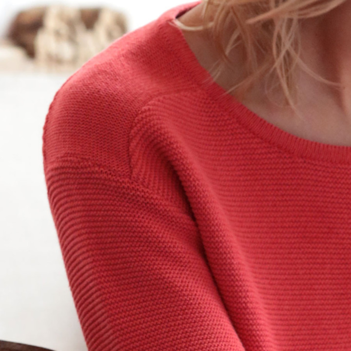 Out Of Ireland Red Round Neck Sweater