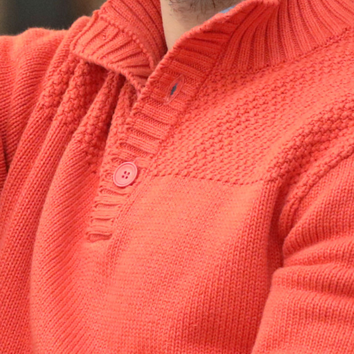 Out Of Ireland Orange High Neck Sweater