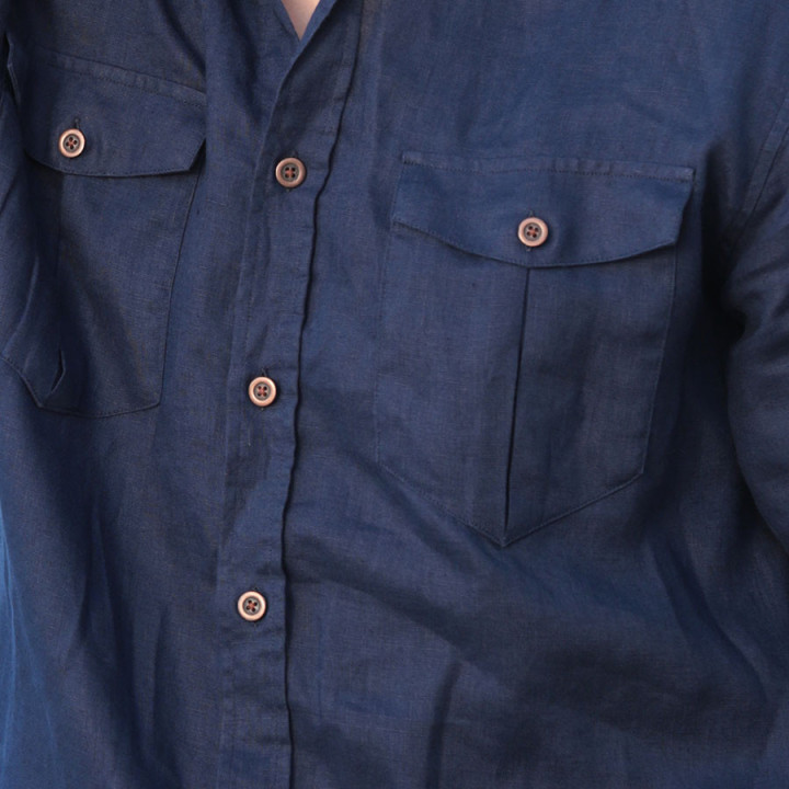 Out Of Ireland Navy Linen Shirt