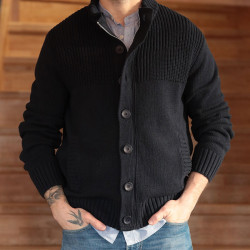 Out Of Ireland Navy Zipped Cardigan