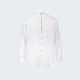 Chemise Blanche Coton Irlandais Col Officier Emerald Isle Weaving