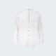 Emerald Isle Weaving White Irish Cotton Shirt Officer Collar
