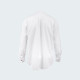 Chemise Blanche Coton Irlandais Col Officier Emerald Isle Weaving