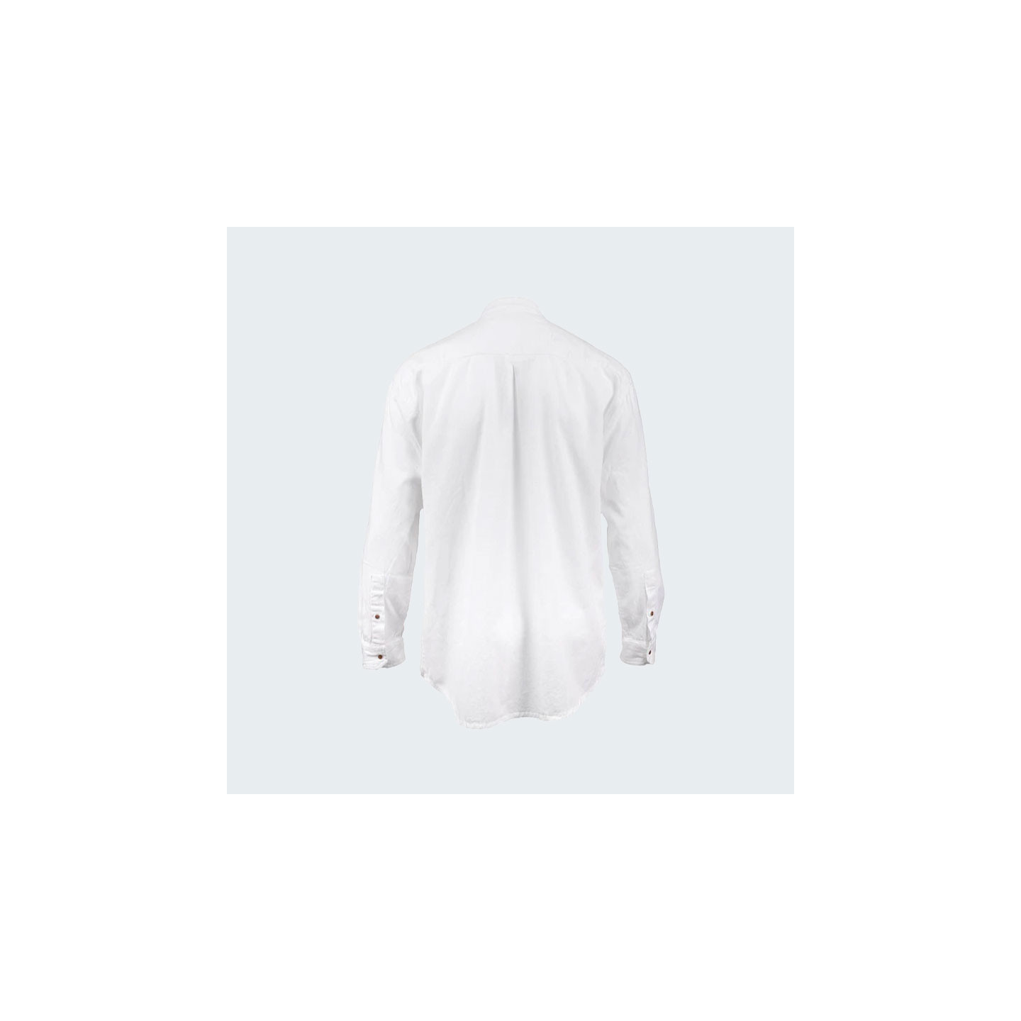 Chemise Blanche Coton Irlandais Col Officier Emerald Isle Weaving