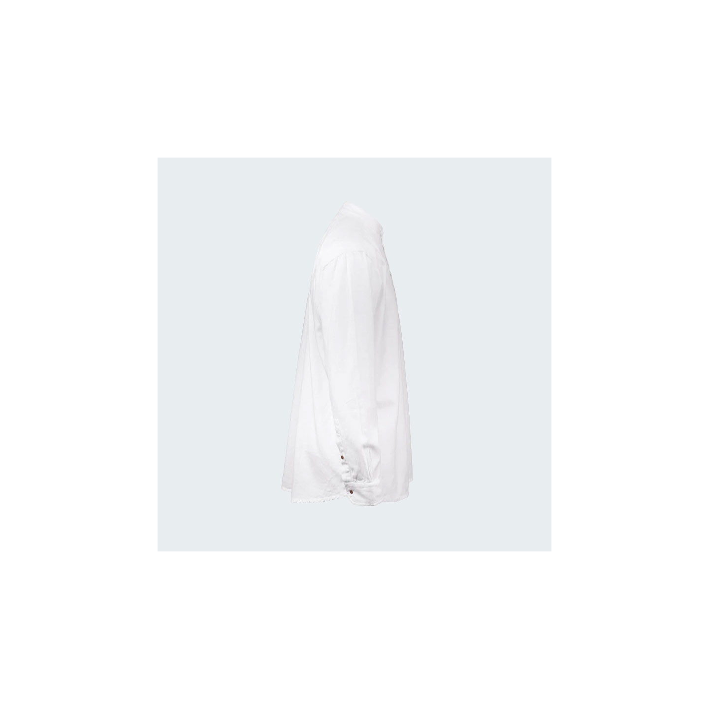 Chemise Blanche Coton Irlandais Col Officier Emerald Isle Weaving