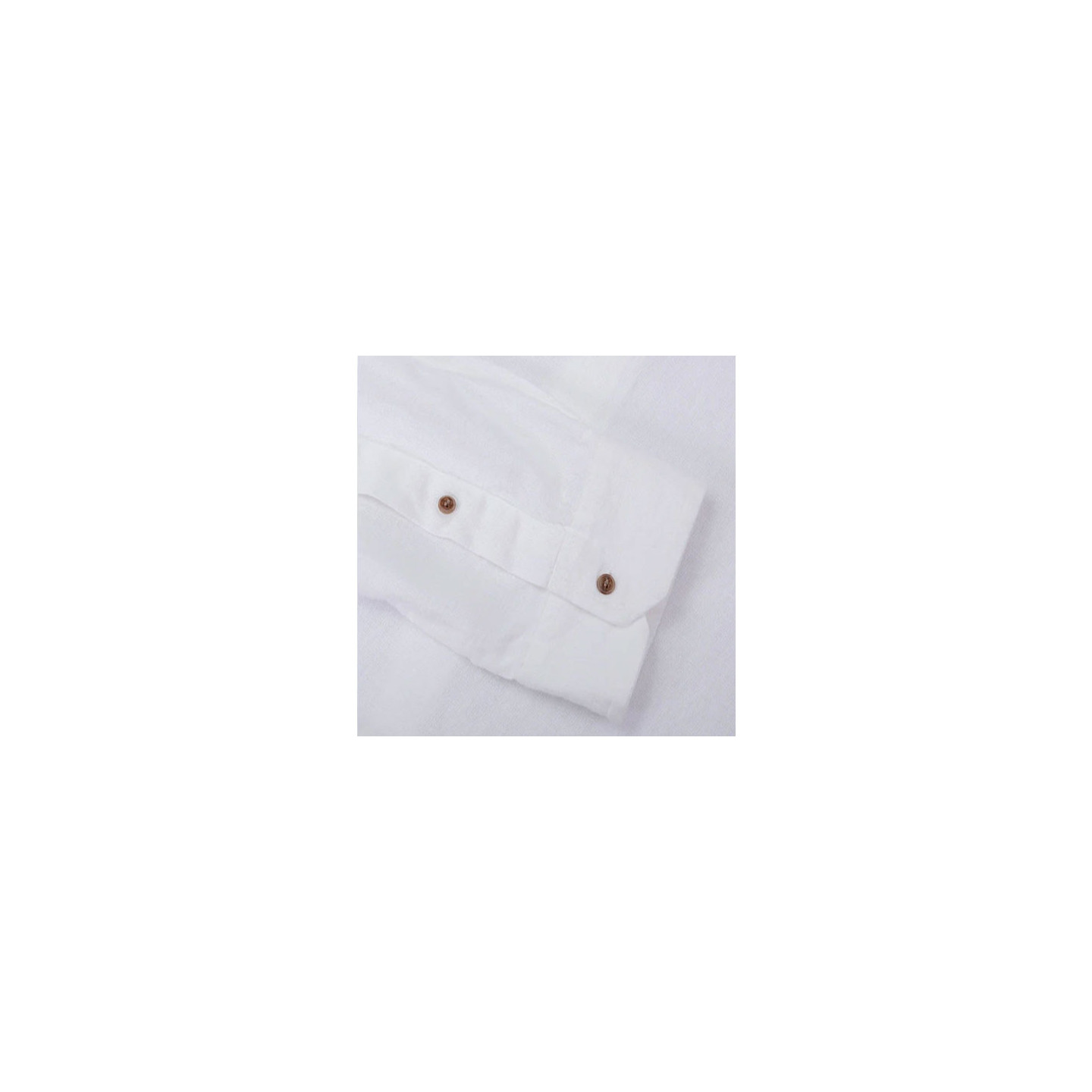 Emerald Isle Weaving White Irish Cotton Shirt Officer Collar