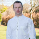 Emerald Isle Weaving White Irish Cotton Shirt Officer Collar