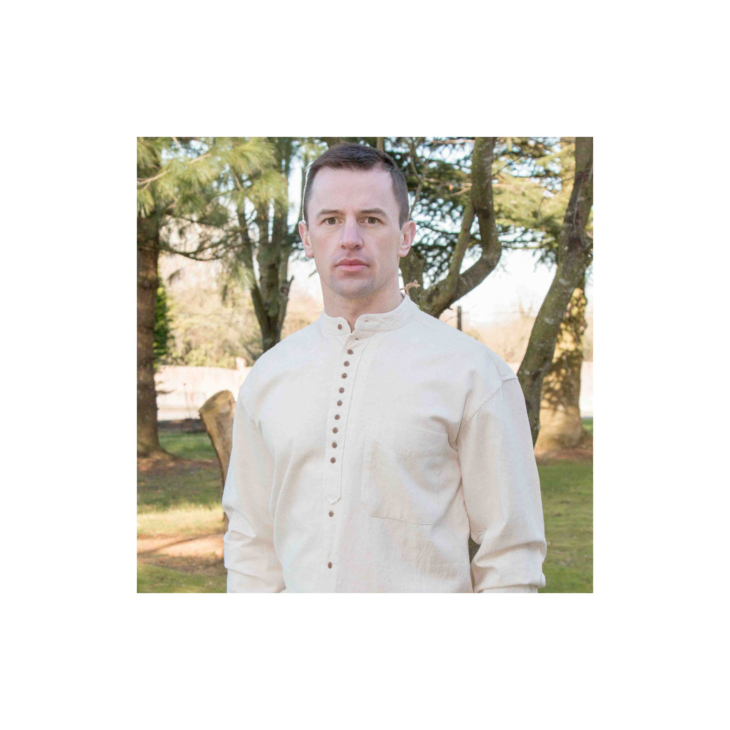 Civilian Ecru Officer Collar Shirt - Le Comptoir Irlandais