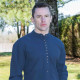 Chemise Marine Coton Irlandais Col Officier Emerald Isle Weaving