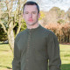 Emerald Isle Weaving Khaki Irish Cotton Shirt Officer Collar