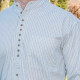 Emerald Isle Weaving Light Blue Striped Shirt Officer Collar