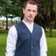 Emerald Isle Weaving Blue Tweed Waistcoat