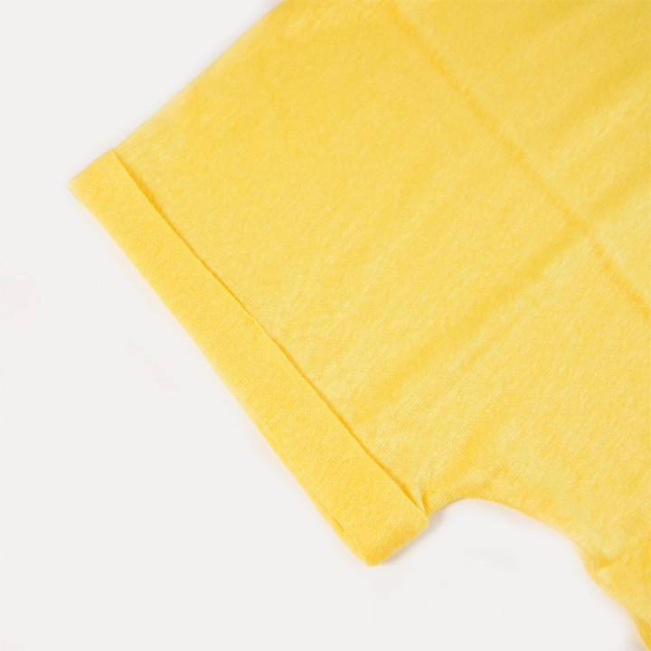 T-Shirt Lin Col Rond Jaune Out Of Ireland