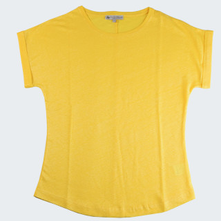 T-Shirt Lin Col Rond Jaune Out Of Ireland