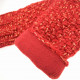 Mitaines Rouge avec Fil Brillant Kusan