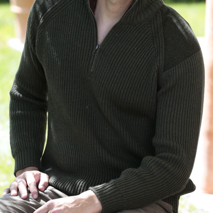 Peregrine Olive Foxton Zip Sweater