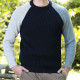 Peregrine Contrast Sleeve Navy English Coastal Sweater