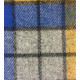 Doublure intérieure en tartan jaune et bleu