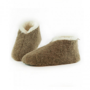 Chaussons Skiper Laine Marron Alwero