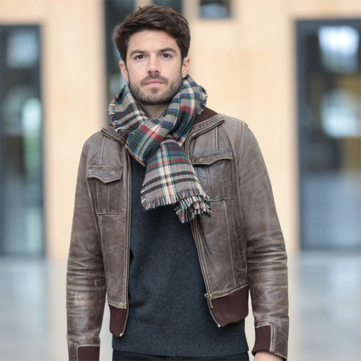 Etole homme carreaux multicolores vert out of ireland