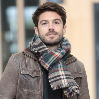 Etole homme carreaux multicolores vert out of ireland