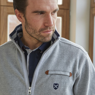 Black Wellis Heather Grey Zipped Jacket