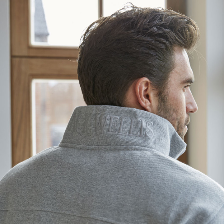 Black Wellis Heather Grey Zipped Jacket