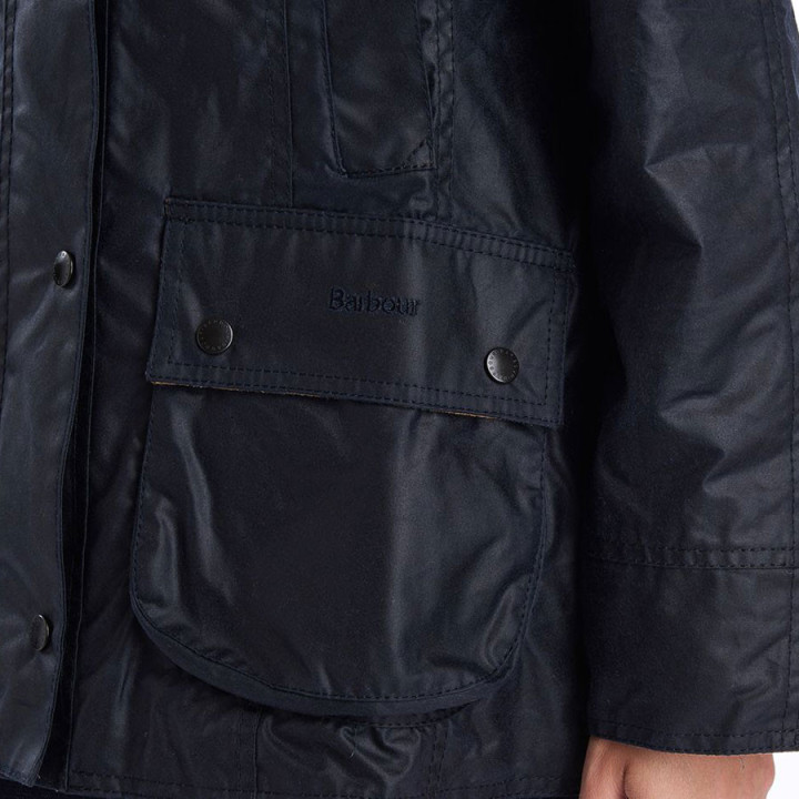 Barbour Classic Beadnell Navy Waxed Jacket