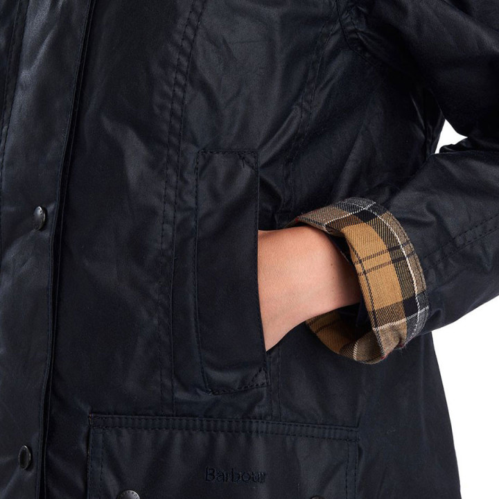 Barbour Classic Beadnell Navy Waxed Jacket