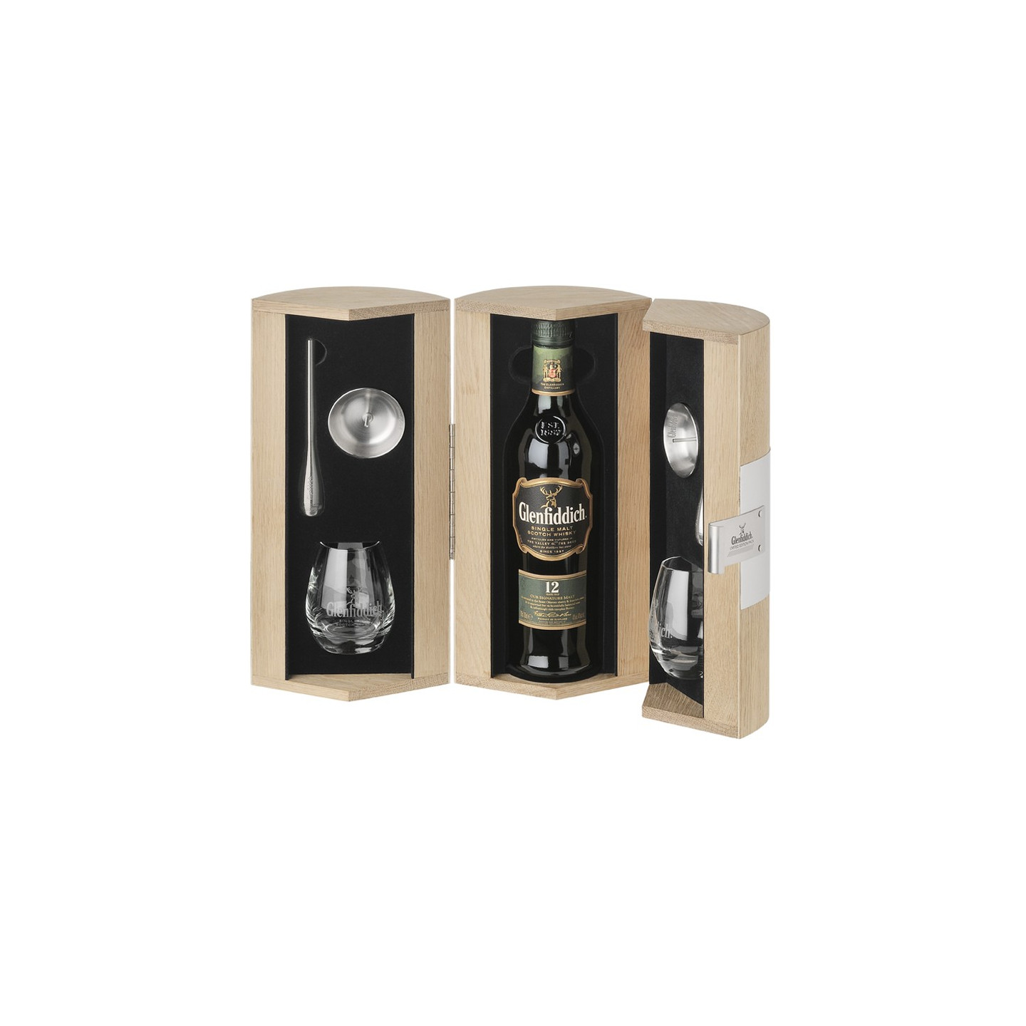 Coffret Steeler Glenfiddich 12 ans 70cl 40' 