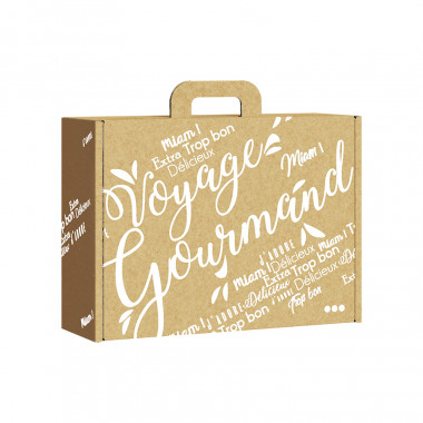 Gift Box Kraft White Voyage Gourmand Large Model