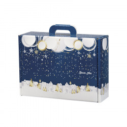 Valise Bleue Joyeuses Fêtes Grand Modèle