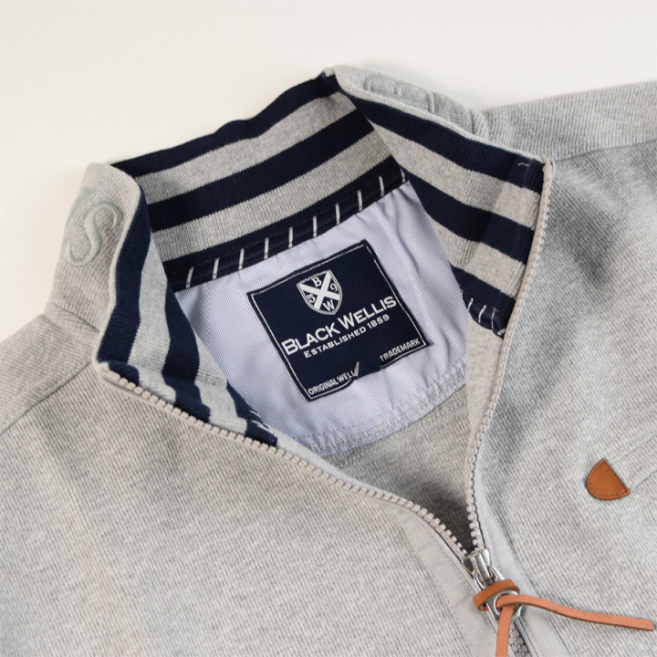 Black Wellis Heather Grey Zipped Jacket