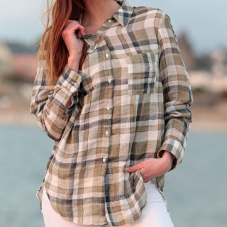 Khaki Checkered Shirt Out Of Ireland