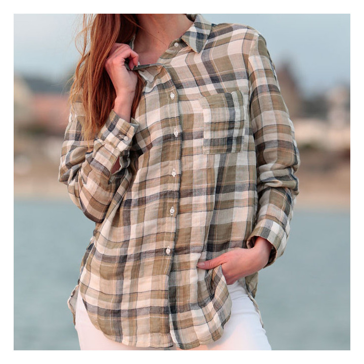 Khaki Checkered Shirt Out Of Ireland