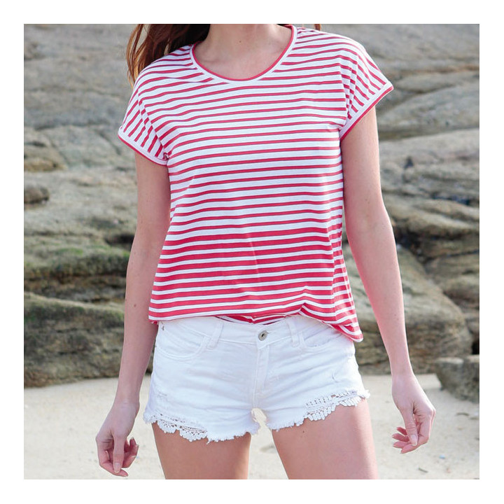 T-Shirt Rayé Rouge Out Of Ireland